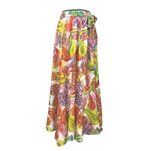 Fruity tropical print maxi skirt, women’s Medium